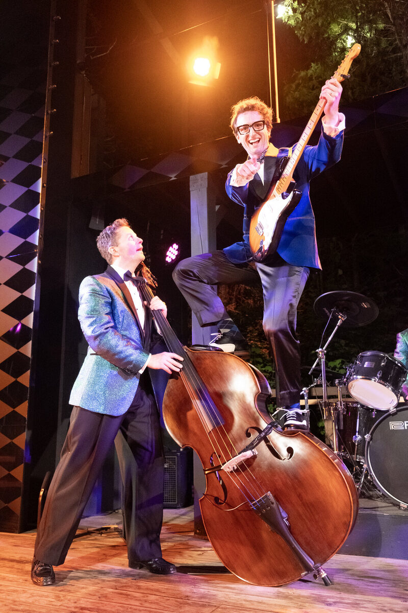 Musicians performing on stage