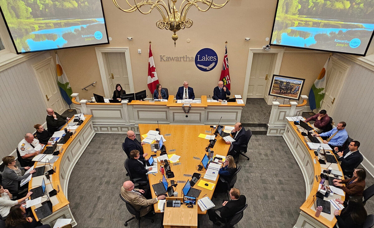 Kawartha Lakes council chamber in session